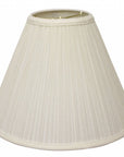 17" White Deep Cone Slanted Broadcloth Lampshade