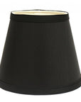 Black Shantung Silk Empire Lamp Shade