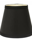 Black Shantung Silk Empire Lamp Shade