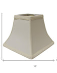 Ivory No Slub Innsbruck Square Lamp Shade