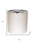 6" Snow Set of 6 Drum Chandelier Linen Lampshades