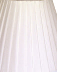 5" White Set of 6 Slanted Pleat Chandelier Silk Lampshades