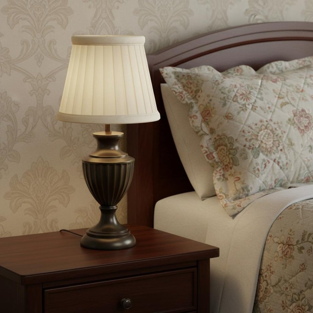 Slate Gray Silk Empire Lamp Shade