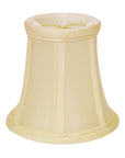 6" Ivory Slanted Set of 6 Chandelier Dupioni Lampshades