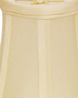 6" Ivory Slanted Set of 6 Chandelier Dupioni Lampshades