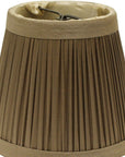 Ash Gray Taffeta Pleated Empire Lamp Shade