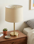 Beige Linen Drum Lamp Shade