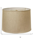 16" Dark Wheat Throwback Drum Linen Lampshade