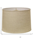 Light Yellow Linen Drum Lamp Shade