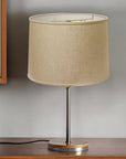 Dark Brown Linen Drum Lamp Shade
