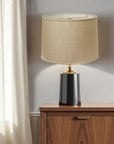 18" Parchment Biege Throwback Drum Linen Lampshade