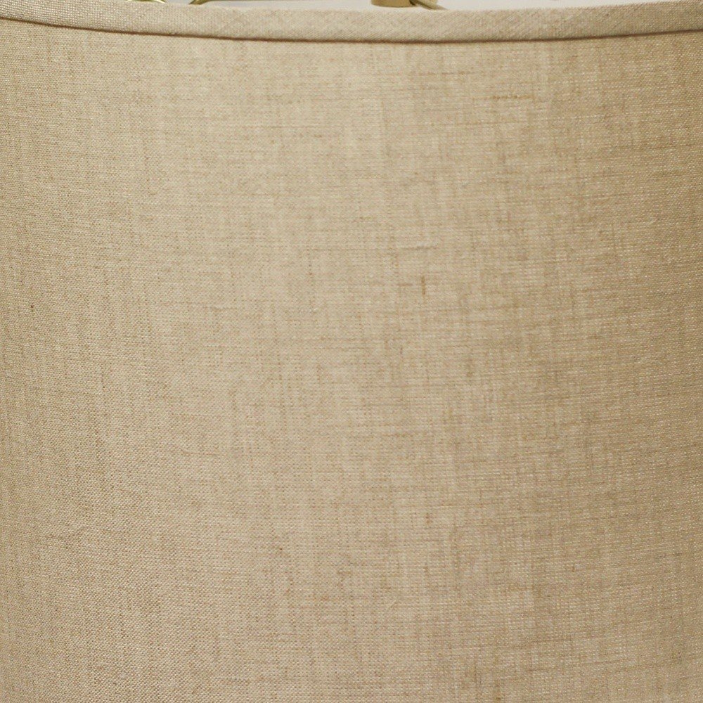 18" Parchment Biege Throwback Drum Linen Lampshade