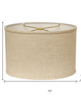 Light Yellow Linen Oval Lamp Shade