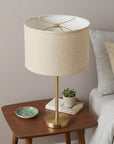 Light Yellow Linen Oval Lamp Shade