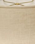 Light Yellow Linen Oval Lamp Shade