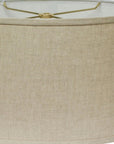Dark Brown Linen Oval Lamp Shade