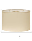 Ivory No Slub Innsbruck Oval Lamp Shade