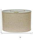 Beige Linen Oval Lamp Shade