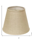 8" Dark Wheat Hardback Empire Linen Lampshade