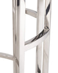 Stylish Silver And White Marble Round Geometric End or Side Table