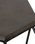 Modern Gray Concrete and Black Metal Hexagonal End Table