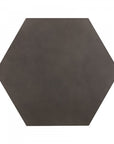 Modern Gray Concrete and Black Metal Hexagonal End Table