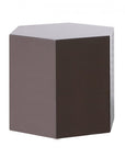 Modern Light Grey High Gloss Hexagonal End Table