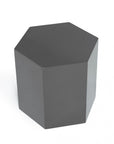 Modern Light Grey High Gloss Hexagonal End Table