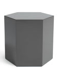 Modern Light Grey High Gloss Hexagonal End Table
