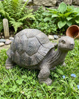11" Dark Brown Tortoise Indoor Outdoor Statue