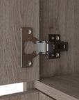 Light Gray Bar Cabinet with Two Door Panels