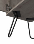Light Gray Bar Cabinet with Two Door Panels