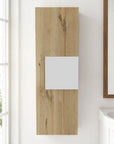 Light Oak and White Multi Purpose Vertical Hanging Cabinet