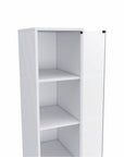 12" White Wood Linen Cabinet