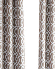 84" Taupe Trellis Black Out Window Curtain Panel
