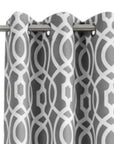 84" Gray Trellis Black Out Window Curtain Panel