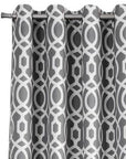 84" Gray Trellis Black Out Window Curtain Panel