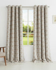 84” Sand Interlock Pattern Window Curtain Panel