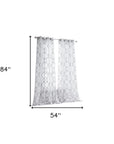 84” Silver Trellis Pattern Embroidered Window Curtain Panel