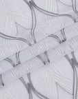 Set of Two 96"  White Wave Embroidered Window Panels