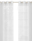 Set of Two 84"  White Solid Modern Window Panels