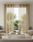 Set of Two 84"  Tan Solid Modern Window Panels