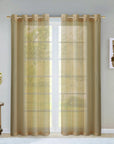 Set of Two 84"  Tan Solid Modern Window Panels