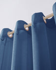 Set of Two 84"  Blue Solid Modern Window Panels