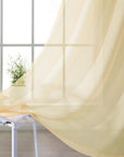 Set of Two 84"  Beige Solid Modern Window Panels