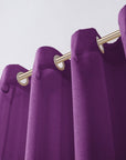 Set of Two 84"  Purple Solid Modern Window Panels