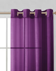 Set of Two 84"  Purple Solid Modern Window Panels