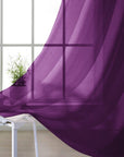 Set of Two 84"  Purple Solid Modern Window Panels