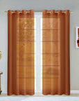 Set of Two 84"  Rust Solid Modern Window Panels