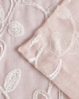 Set of Two 84"  Blush Floral Embroidered Window Panels